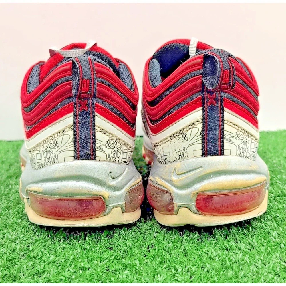 Nike Air Max 97 Jayson Tatum Men's 9.5 Medium White Red Silver‎ Black CJ9780-600